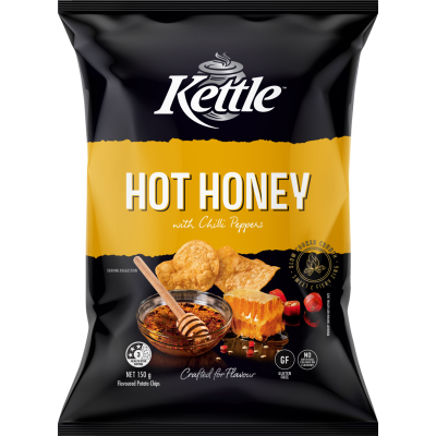 Kettle Chip Company Hot Honey With Chilli Peppers Potato Chips 150g