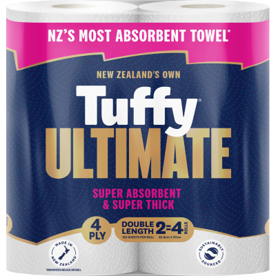 Tuffy Paper Towel 4ply Ultimate Double Length 2pk