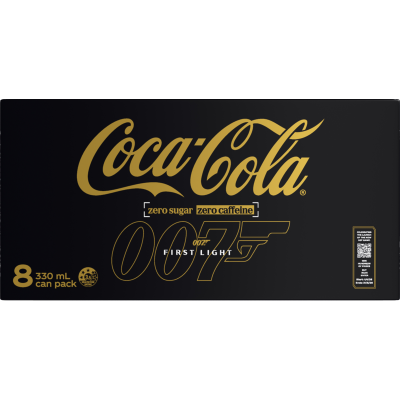 Coca-Cola Zero Zero Sugar Zero Caffeine Soft Drink Cans 8 x 330ml