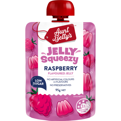 Aunt Betty's Raspberry Flavoured Jelly Squeezy 95g