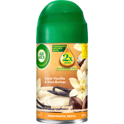 Air Wick Freshmatic Essential Oil Sweet Vanilla & Shea Butter Air Freshener Refill g