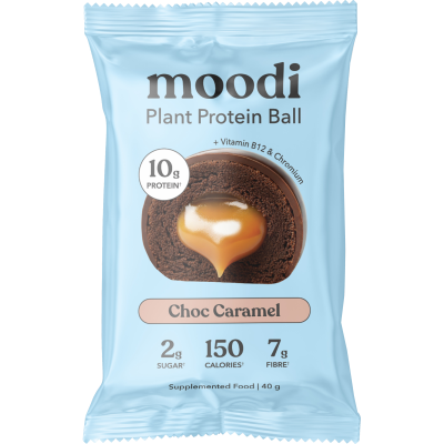 Moodi Choc Caramel Plant Protein Ball 40g