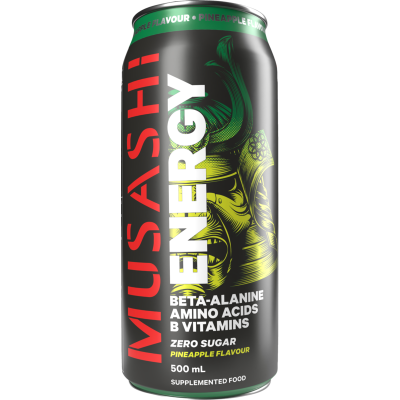 Musashi Zero Sugar Pineapple Flavour Energy Drink 500ml