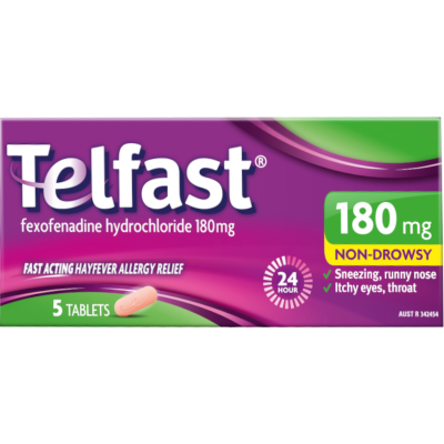 Telfast Allergy Relief 180mg 5pk