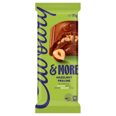 Cadbury & More Hazelnut Praline Chocolate Block 195g