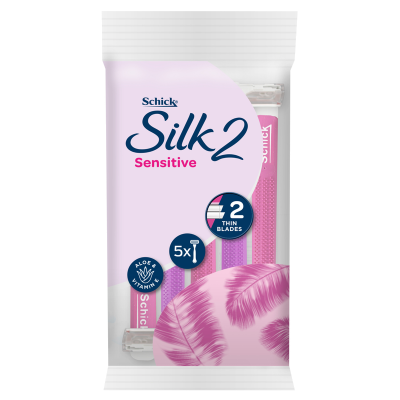Schick Silk 2 Sensitive Disposable Razor 5pk