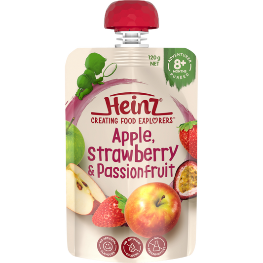 Heinz Apple Strawberry & Passionfruit  8+ Months Pureed 120g