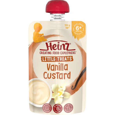 Heinz Little Treats Vanilla Custard Pouch 6+ Months Smooth 120g