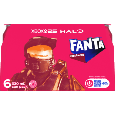 Fanta Raspberry Soft Drink Cans 6 x 330ml