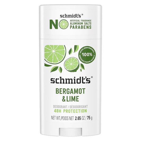 Schmidt's deodorant stick bergamot & lime 75g