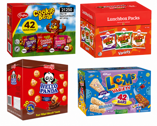 Lunchbox Iconic Bundle | Shapes, Hello Panda, LCMs & Cookie Bear | 156 individually wrapped units
