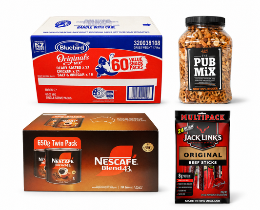 Office Bundle | Nescafe, Bluebird, Pub Mix and Jack Links