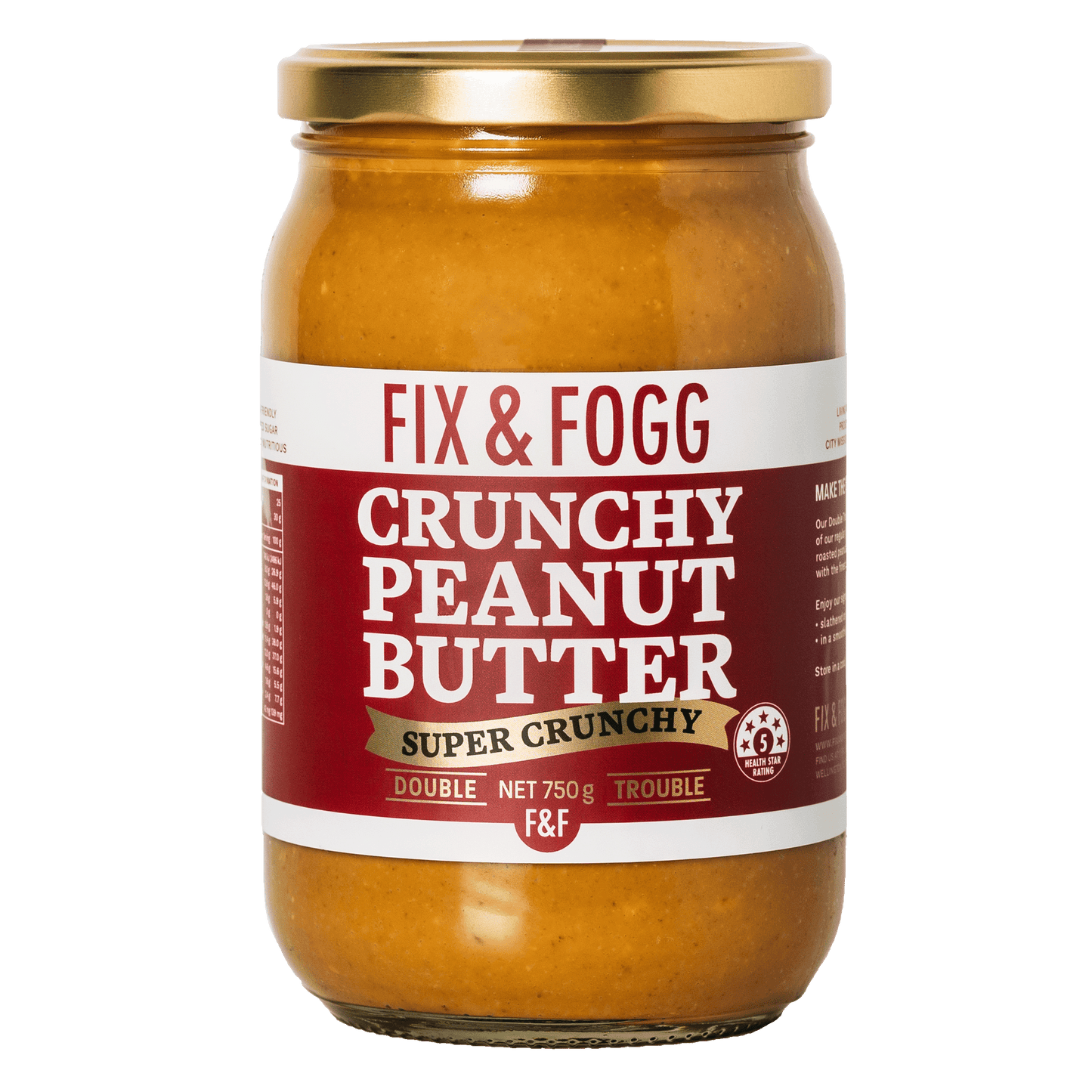 Fix & Fogg Super Crunchy Peanut Butter 750g