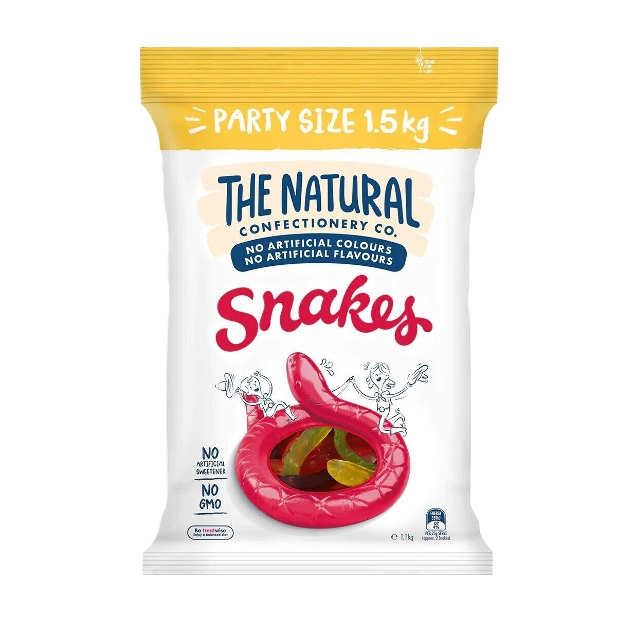 The Natural Confectionery Co. Snakes Gummy 1.5 kg