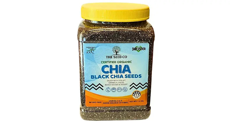 The Seed Co Certified Organic Black Chia Seeds 1.6kg