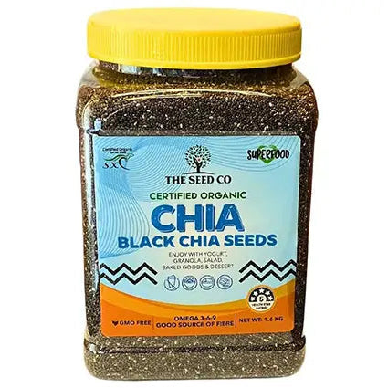 The Seed Co Certified Organic Black Chia Seeds 1.6kg