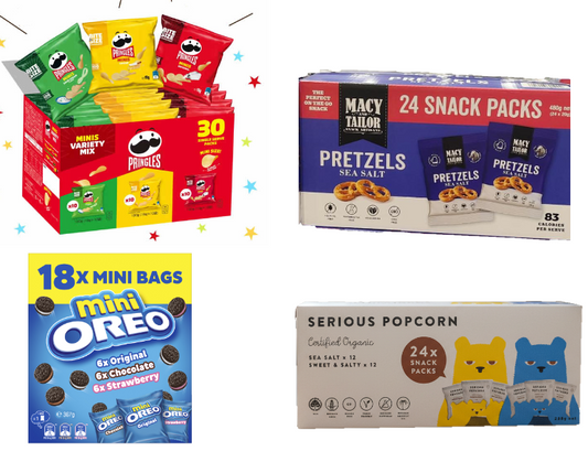 All-Star Snack Bundle | Pringles, Oreo, Serious Popcorn, Macy and Tailor | 96 Individually wrapped units