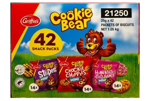 Griffin's COOKIE BEAR SNACK PACKS 25G X 42 / 1.05 kg