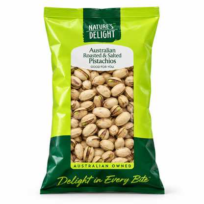 NATURE'S DELIGHT INSHELL ROASTED & SALTED PISTACHIOS 900G