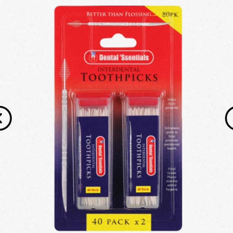 Dental 'Ssentals Interdental Toothpicks 2 x 40pk