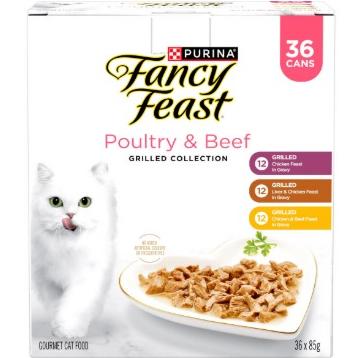 Fancy Feast Poultry and Beef Grilled Wet Cat Food 36 x 85g