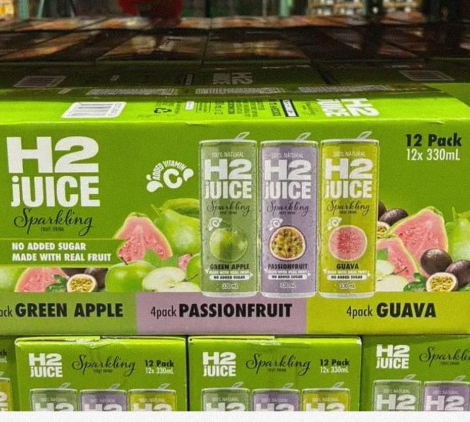 H2 JUICE SPARKLING JUICE PACK 12 x 330ML