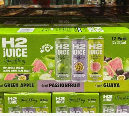 H2 JUICE SPARKLING JUICE PACK 12 x 330ML