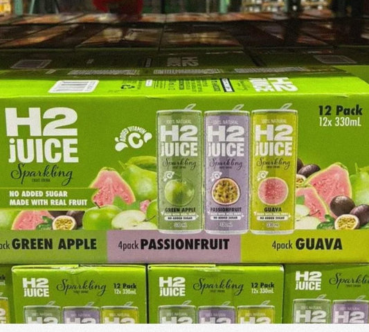 H2 JUICE SPARKLING JUICE PACK 12 x 330ML