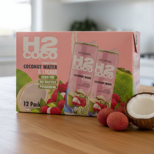 H2COCO Lychee Coconut Water 12 x 330ml