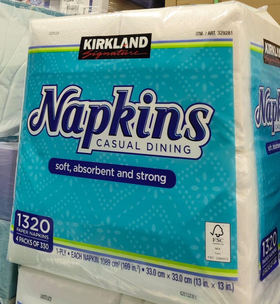 Kirkland Signature Table Napkins 4 x 330 Sheets