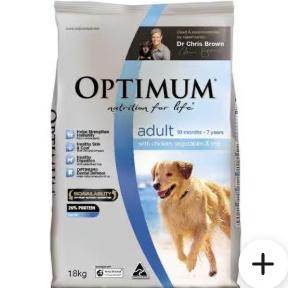 Optimum Adult Dry Dog Food 18kg