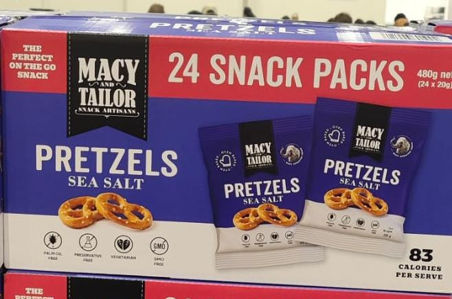 Macy & Tailor Pretzels Sea Salt 24 x 20g