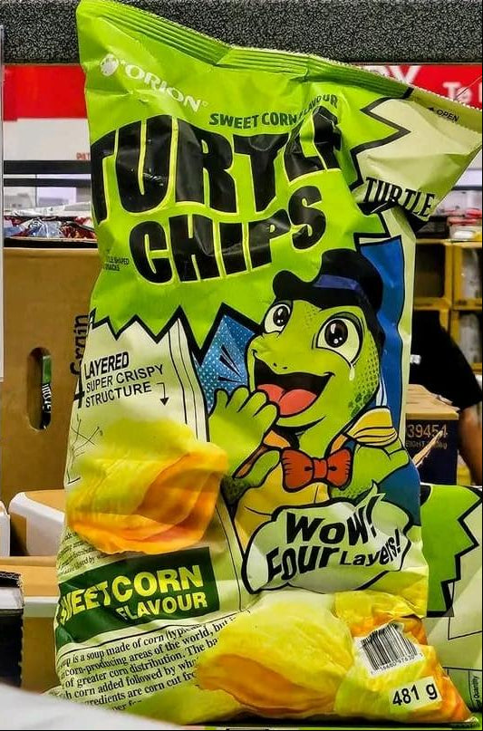 Orion Turtle Chips Sweet Corn Flavour 481g