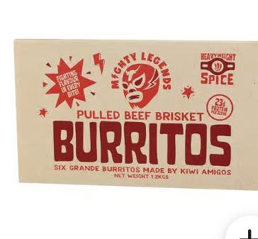 Mighty Legends Pulled Beef Brisket Burritos 1.2 kg