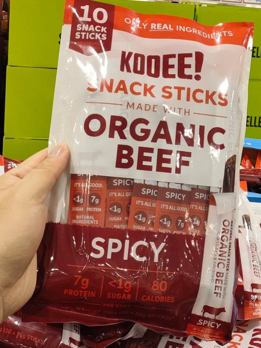 KOOEE! Organic Beef Snack Sticks Chilli 10 x 25g