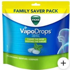 Vick's Vapodrops Original Menthol Lozenges 70 ct