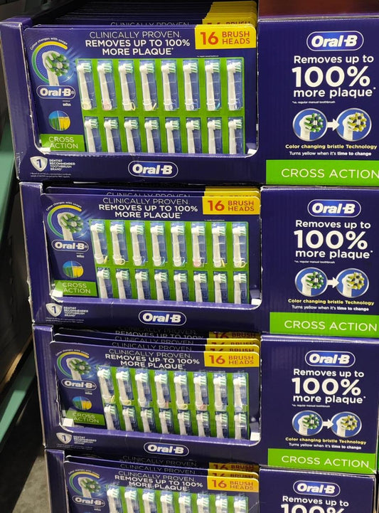 Oral-B CrossAction Replacement Toothbrush Heads 16 pack