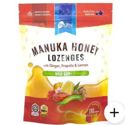 True Blue Manuka Honey Lozenges with Ginger 600 g