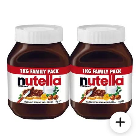 Nutella Hazelnut Spread 1 kg x 2 ct