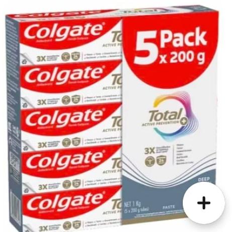 Colgate Total Deep Clean Toothpaste 5 Pack x 200 g