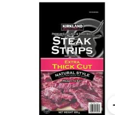 Kirkland Signature Beef Steak Strips Snack 300 g