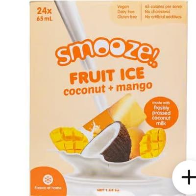 Smooze Fruit Ice coconut + mango 65 g x 24 pk