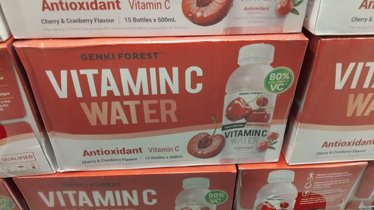GENKI FOREST VITAMIN C WATER Cherry & Cranberry Flavour 15 Bottles x 500ML
