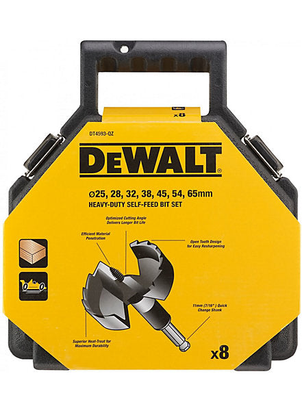 DeWalt Self Feed Forstner Bit Set 8PCS