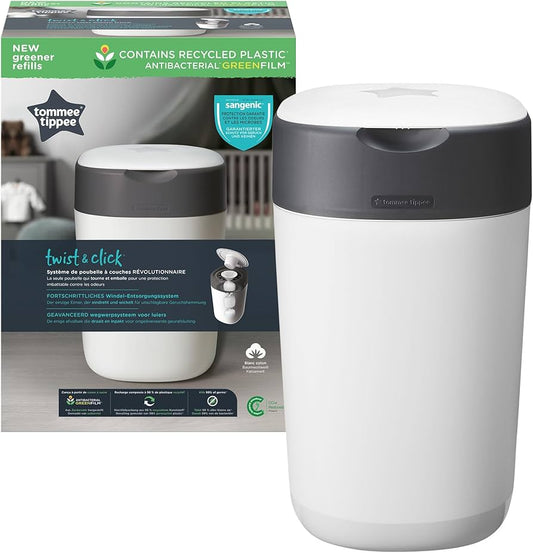 Tommee Tippee Twist & Click Nappy Bin 1 x Bin + 1 x Cassette