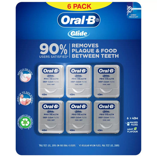 Oral B Glide Deep Clean Floss 6 x 40m