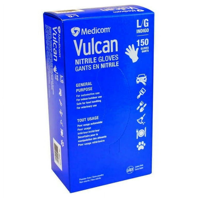 Medicom Vulcan Nitrile Gloves 150 count