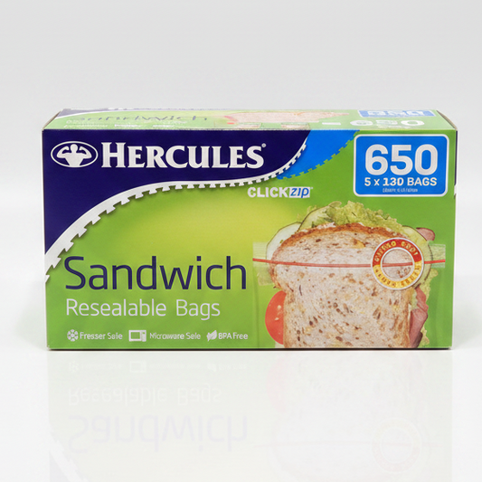Hercules Sandwich Resealable Bags 650ct