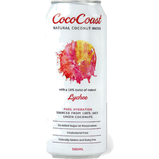 Cococoast Lychee Natural Coconut Water 500ml