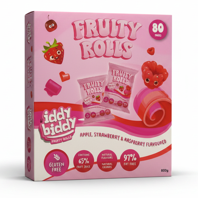Iddy Biddy Fruity Roll Ups 80 x 10g